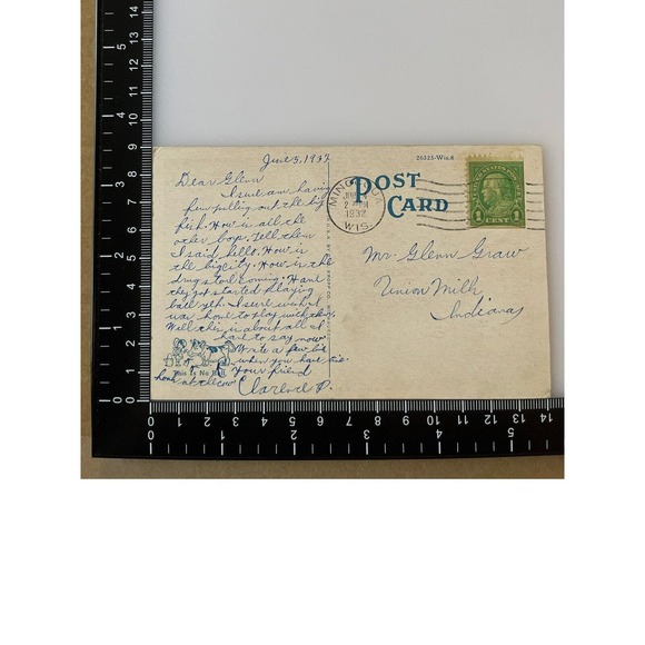 Vintage 1932 Lithograph Ephemera Postcard Humor Mess Of Fish Near Minocqua, WISC - Picture 5 of 9